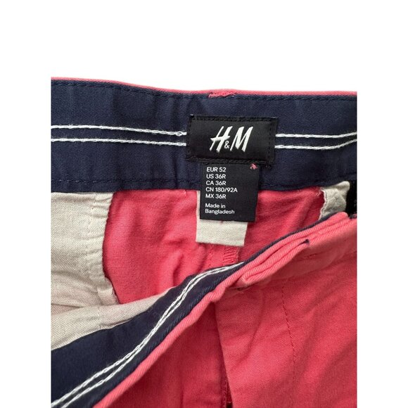 H&M Men's Washed Red Casual Pants Size 36R - Picture 4 of 6